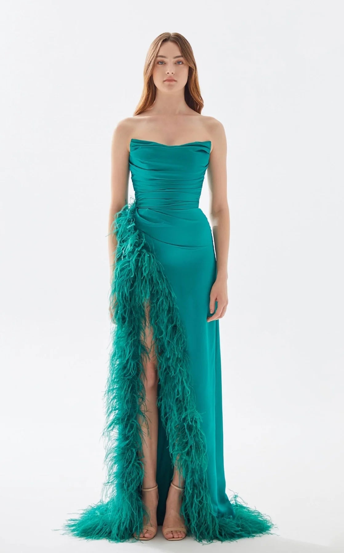 tarik ediz emerald green dress Tarik Ediz 98406 Dress