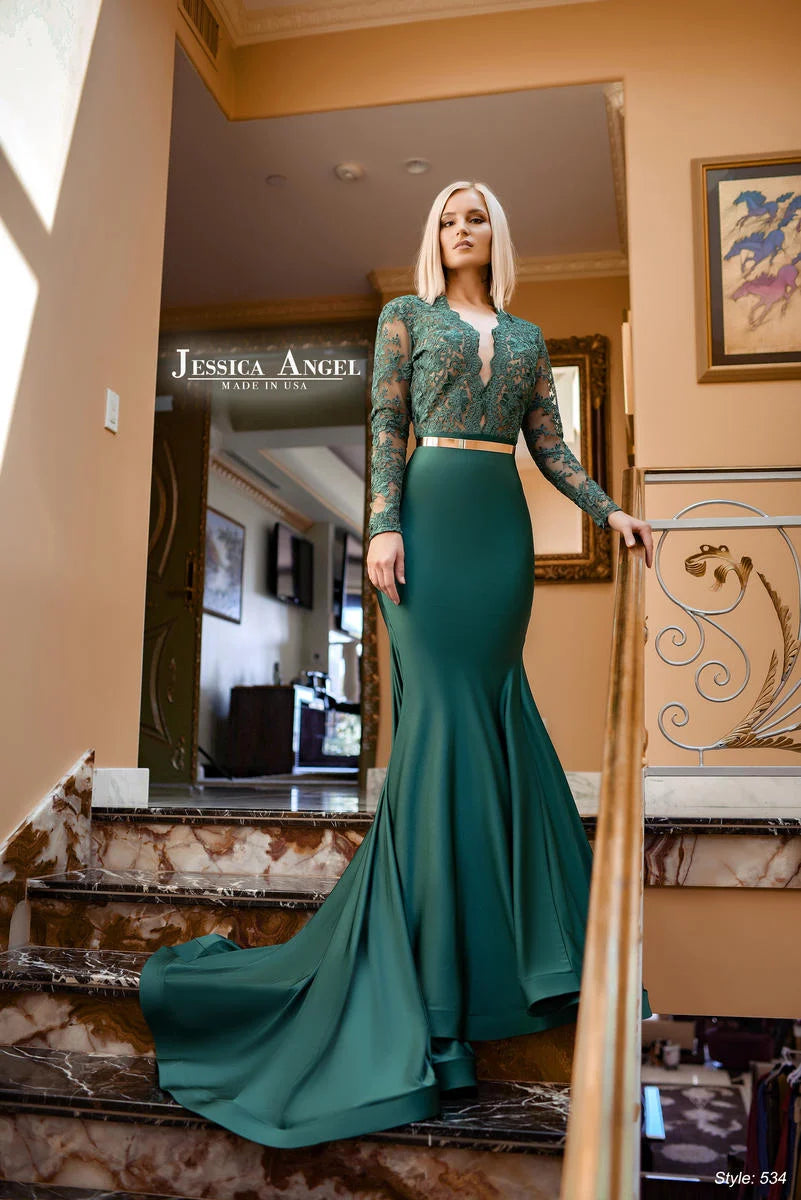 jessica angel emerald green dress Jessica Angel 737 Dress