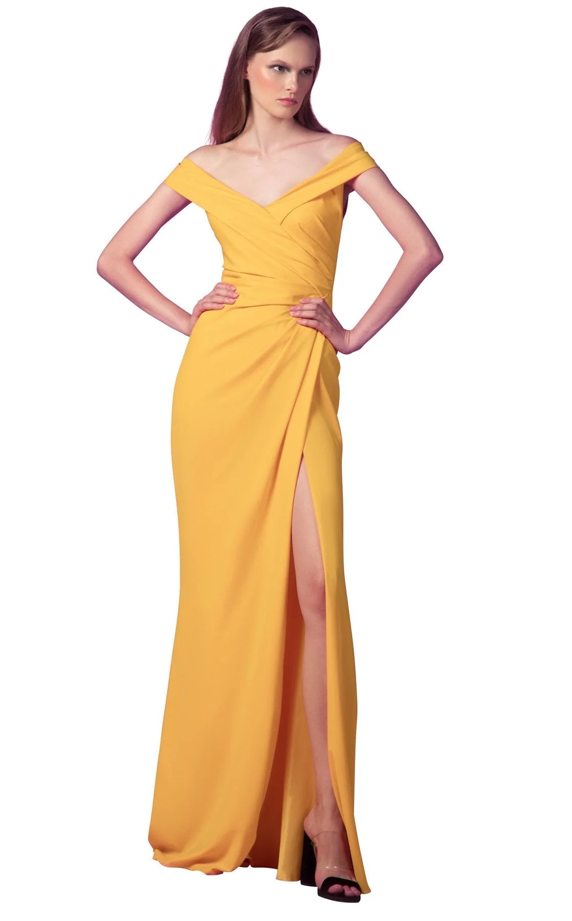 Edition Gemy Maalouf ED1577LD Coral Evening Dress with Elegant Silhouette Edition Gemy Maalouf ED1577LD Coral Evening Dress with Elegant Silhouette