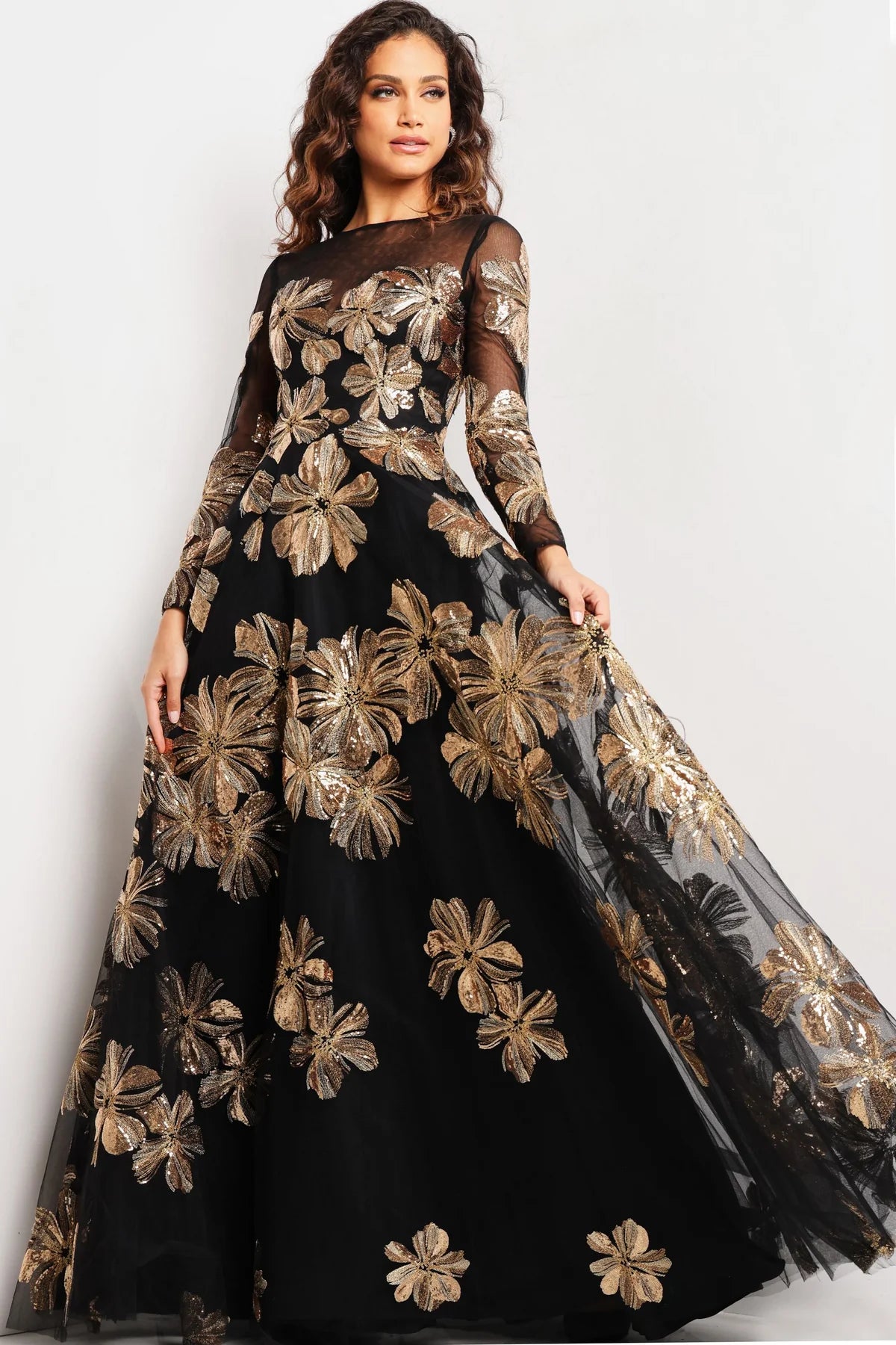 Jovani Evenings Dress 36716 Black/Gold / 14 Jovani Evenings Dress 36716 Black/Gold / 14