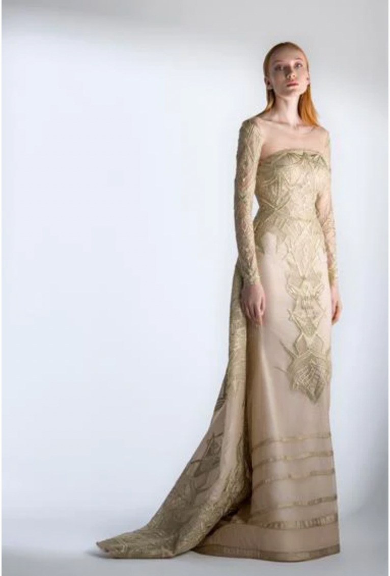 Saiid Kobeisy RE3409 Prom Dress - Gold | NewYorkDress Saiid Kobeisy RE3409 Prom Dress - Gold | NewYorkDress