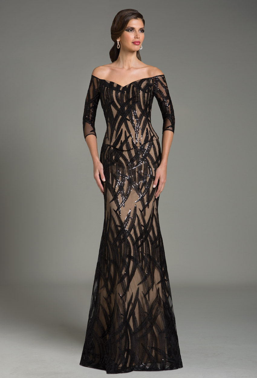Feriani Couture 18528 Dress 12 / Black Feriani Couture 18528 Dress 12 / Black