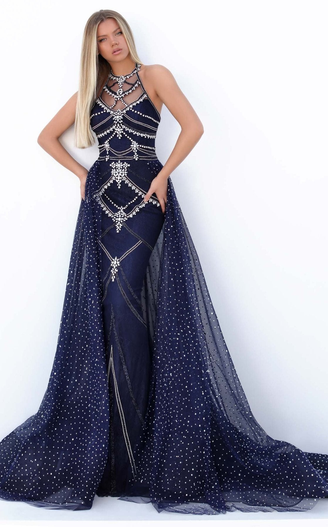 Tarik Ediz 50753 Prom Dress - Navy | NewYorkDress Tarik Ediz 50753 Prom Dress - Navy | NewYorkDress