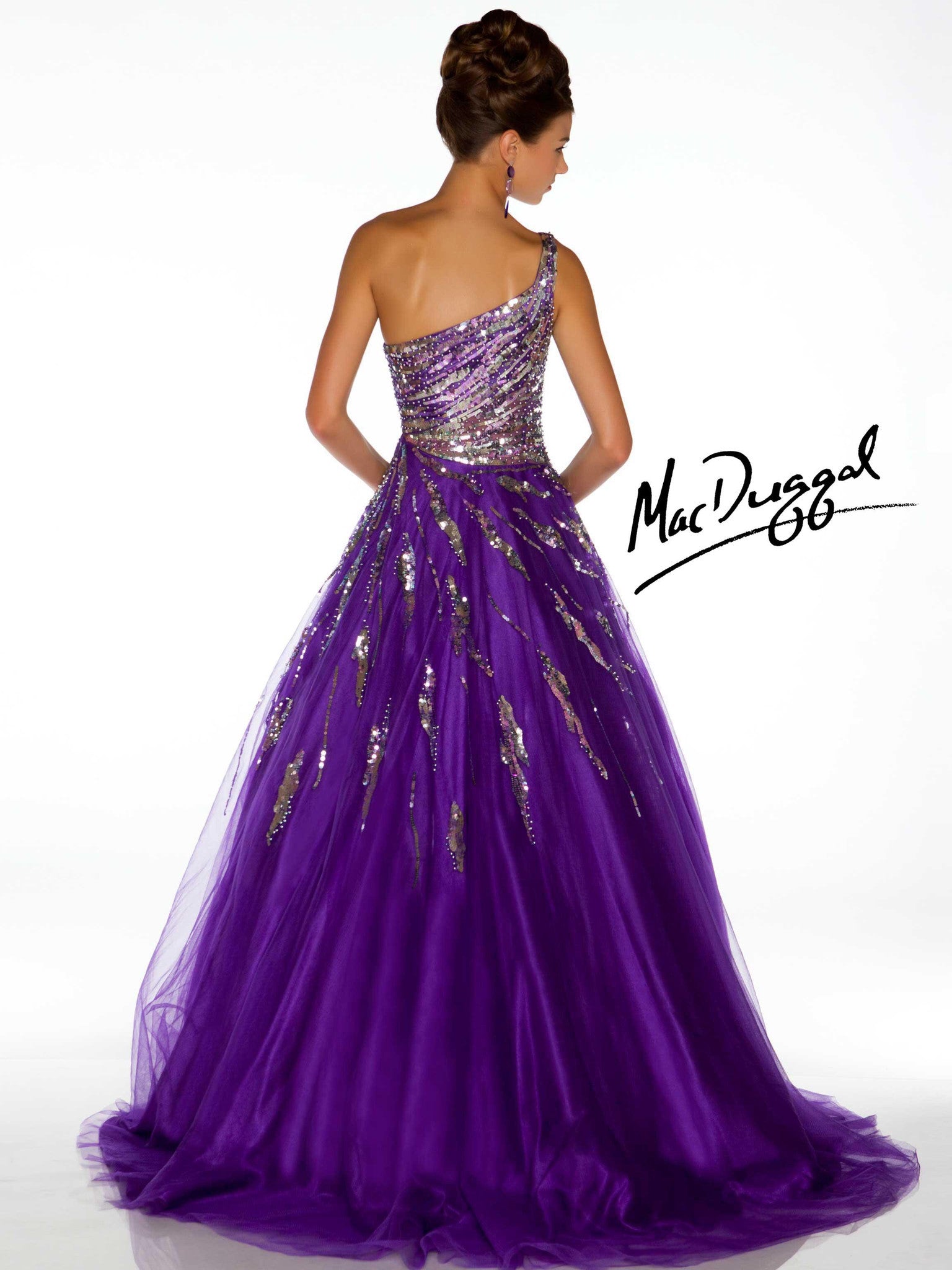 mac duggal purple sequin dress Mac Duggal 10868