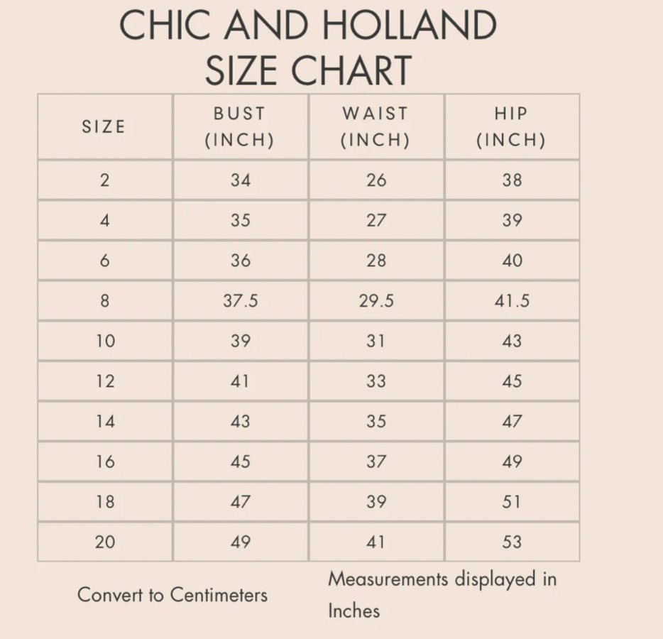 CHIC AND HOLLAND ZRH440011 DRESS
