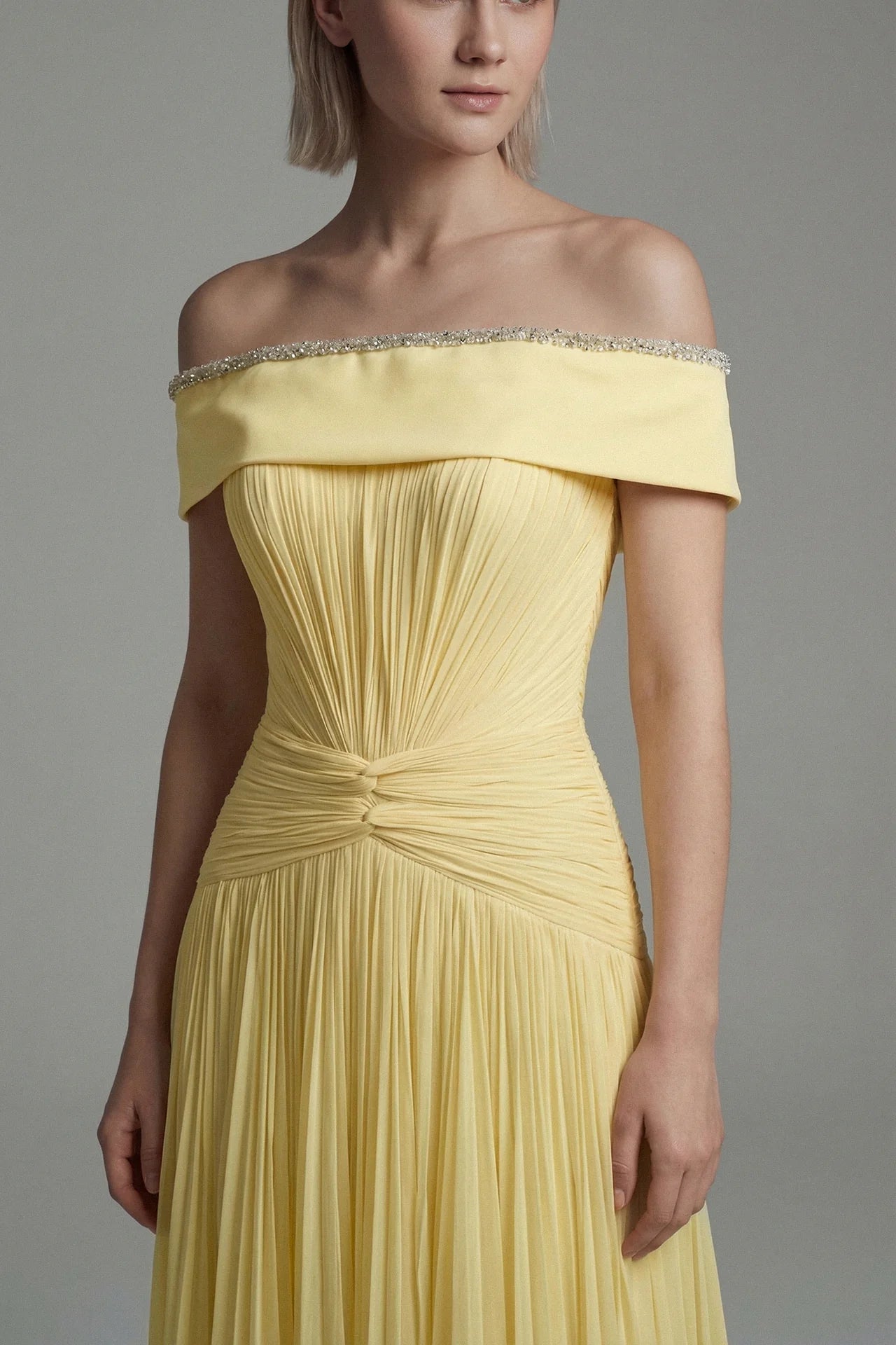 Gatti Nolli Couture  Draped Chiffon Gown OP-7909