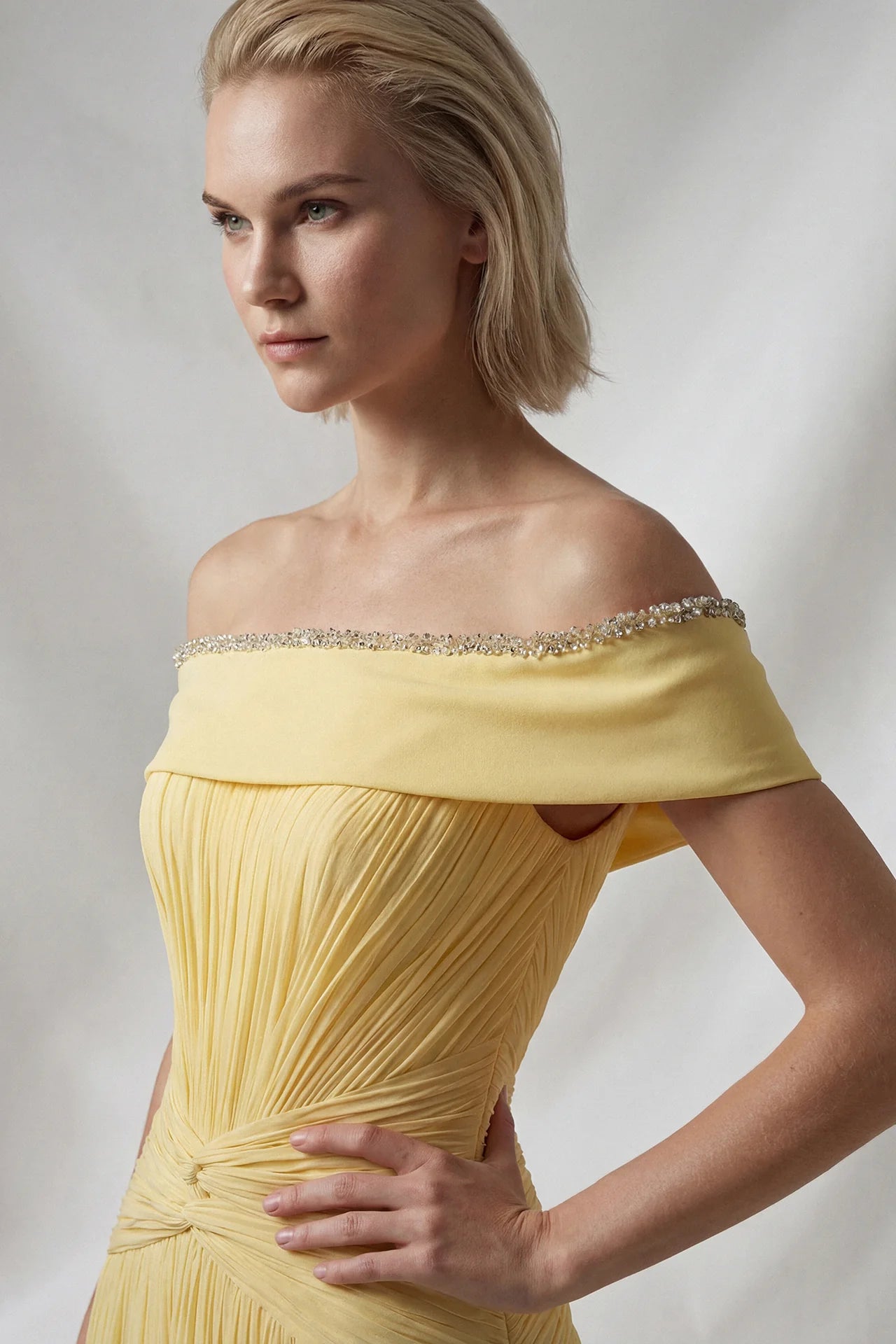 Gatti Nolli Couture  Draped Chiffon Gown OP-7909
