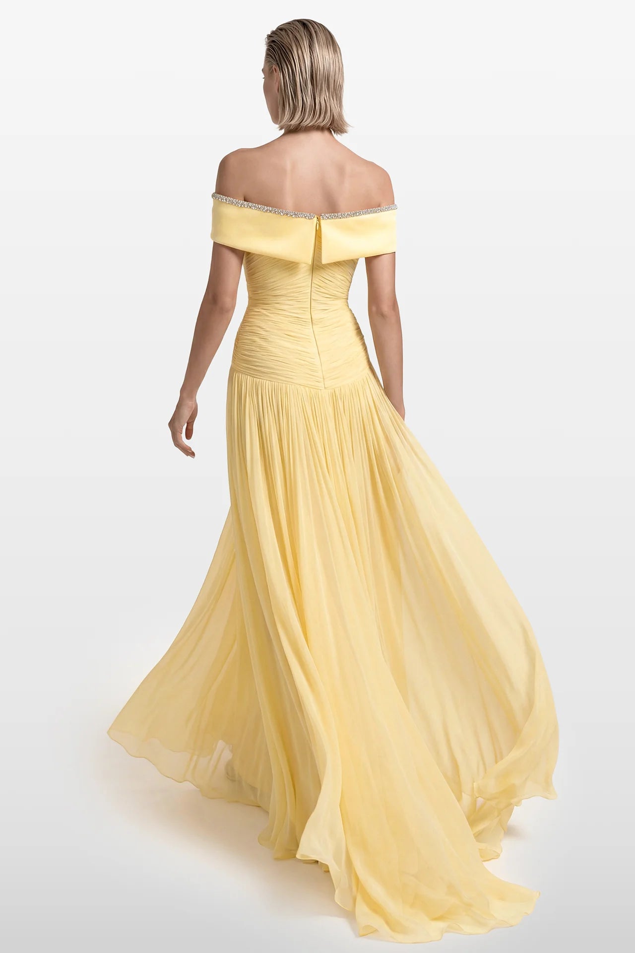 Gatti Nolli Couture  Draped Chiffon Gown OP-7909