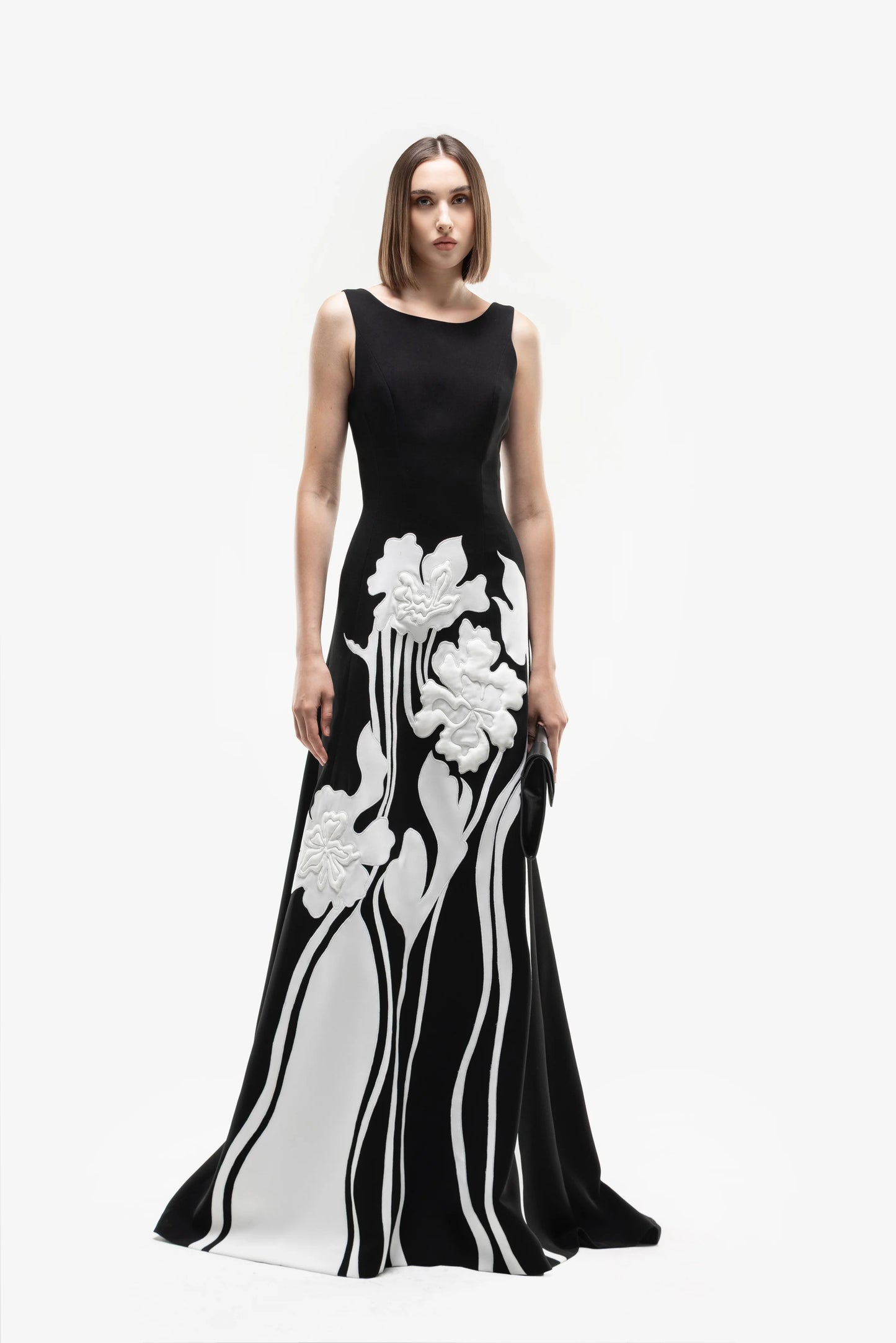 Saiid kobeisy Embroidered Padded Crepe Dress SKU: RTCK-SS26-LD-029-36
