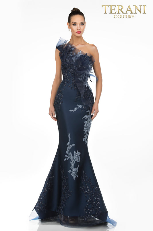 Embellished One Sleeve Evening Gown -1911E9095 Dress