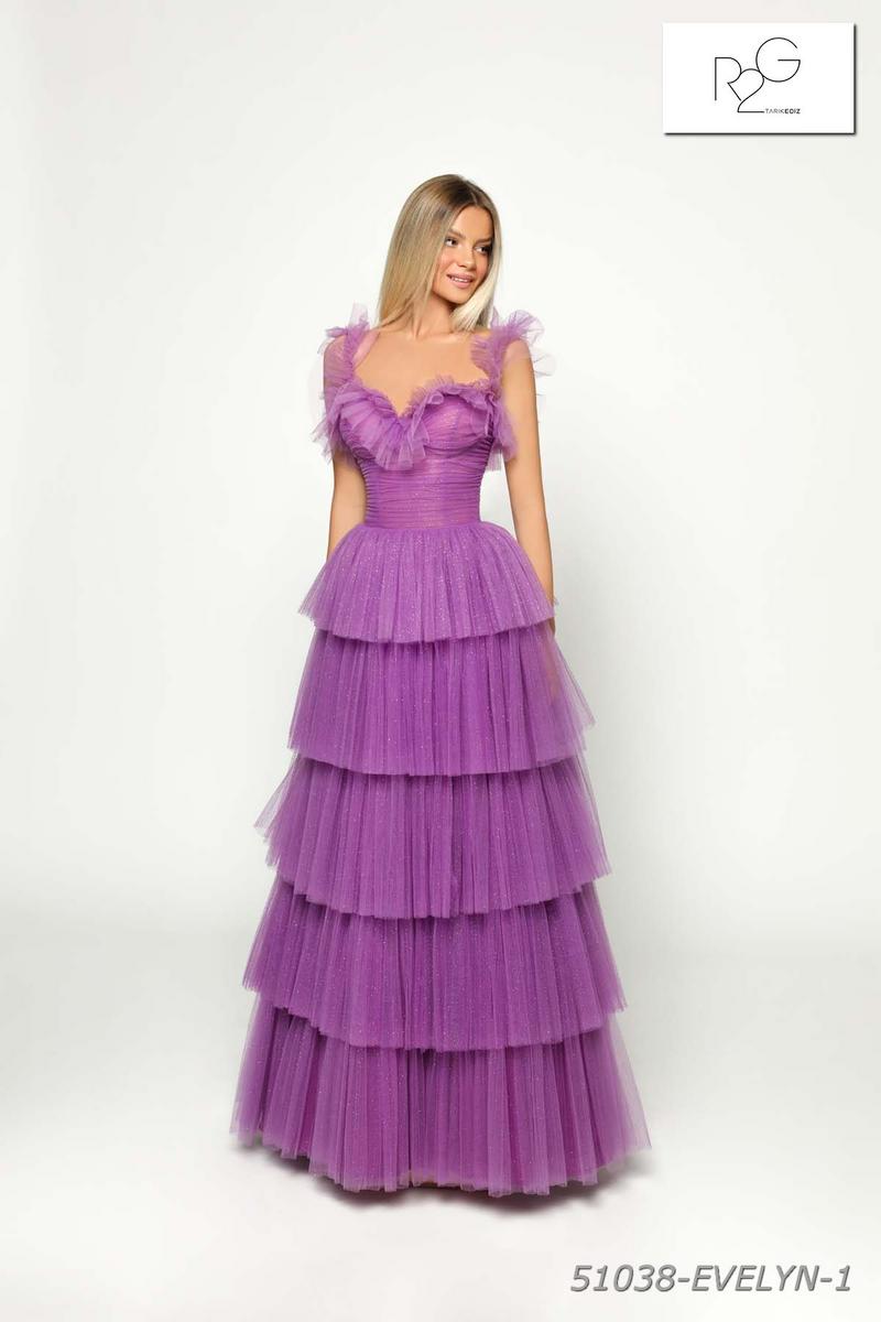 Tarik Ediz - 51038 Tiered A-Line Evening Dress