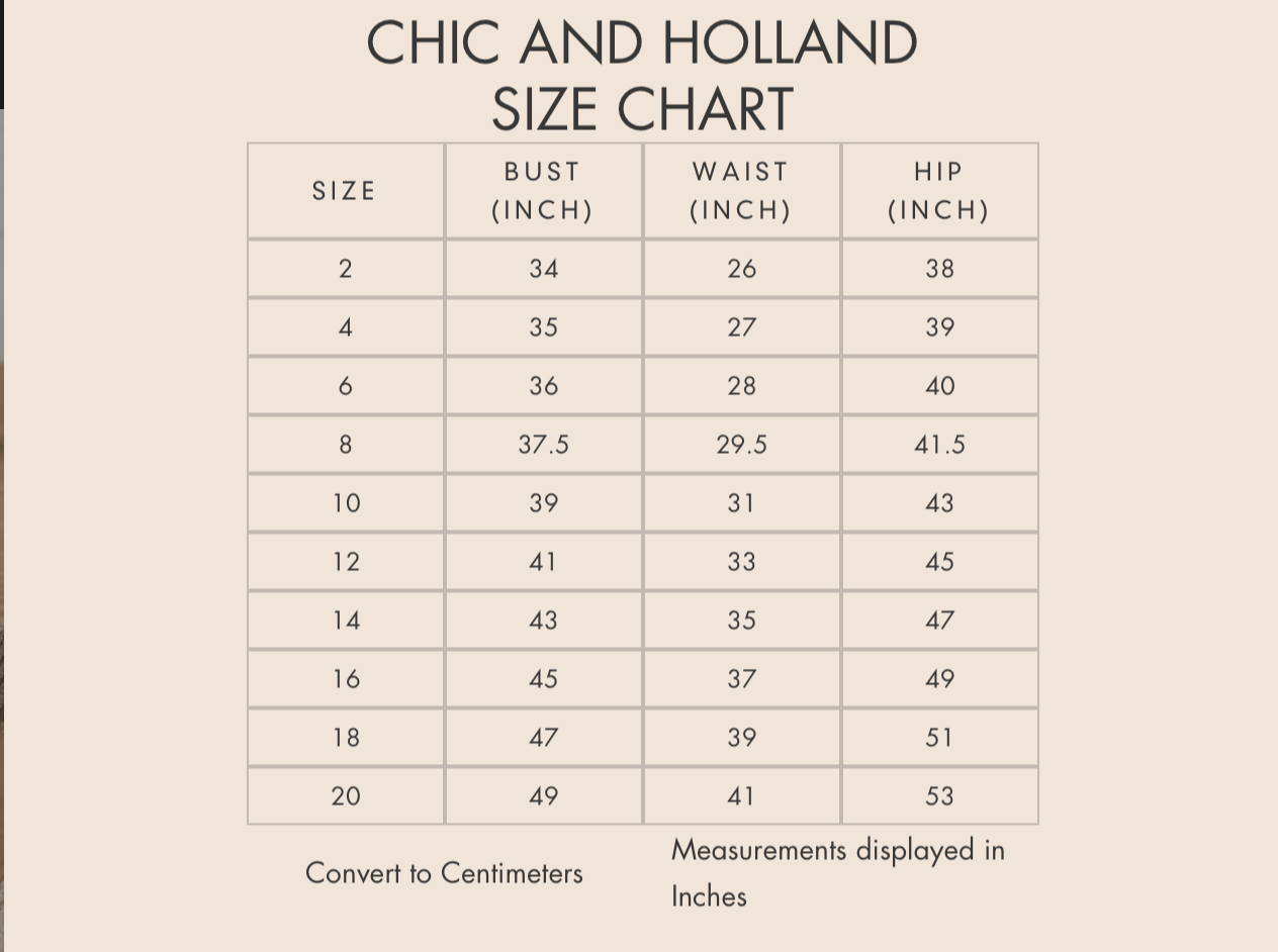 CHIC AND HOLLAND EW990006 DRESS