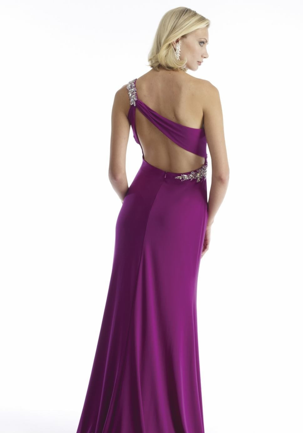 Morrell Maxie 13748 Asymmetrical Purple Gown