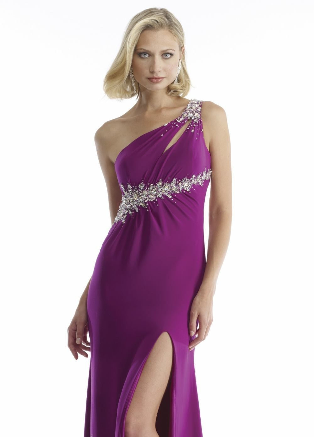 Morrell Maxie 13748 Asymmetrical Purple Gown